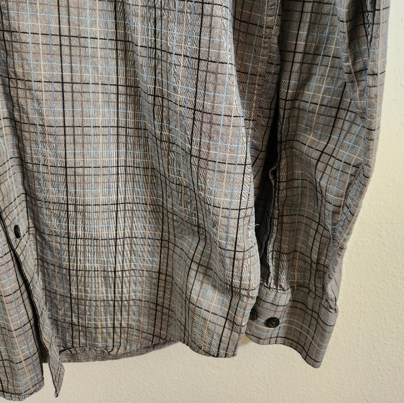 Joseph Abboud Men's‎ Gray Plaid Button-down Long Sleeve Shirt Casual Size Small - Picture 4 of 7